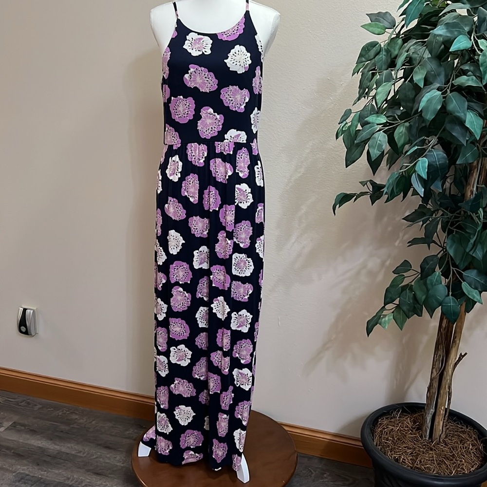 NWT!🎉 ANN TAYLOR Floral Print Maxi Dress Back Button Size M